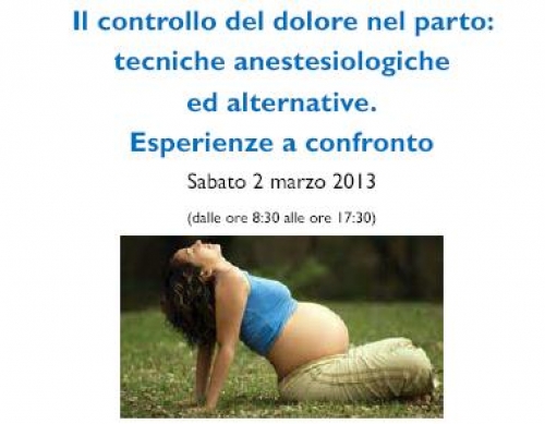 Il controllo del dolore nel parto: tecniche anestesiologiche ed alternative. Esperienze a confronto