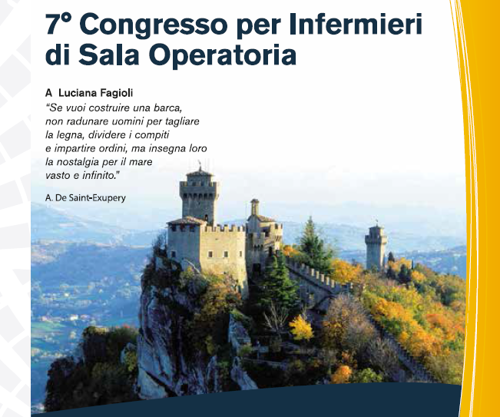 7° Congresso per Infermieri di Sala Operatoria il 29/30 settembre a San Marino