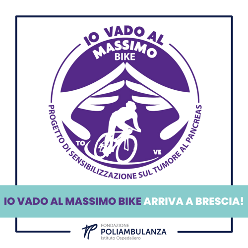 Io vado al Massimo Bike, la pedalata di sensibilizzazione per educare sui tumori del pancreas e raccogliere fondi in favore della ricerca, arriva a Brescia
