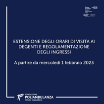 Estensione orari di visita ai degenti e regolamentazione ingressi