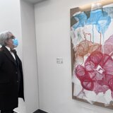Il Maestro Peppe Vessicchio visita la mostra 