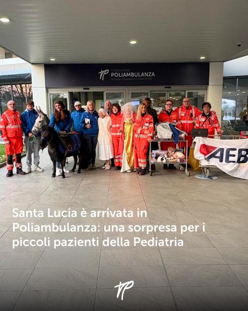 Santa Lucia è arrivata in Poliambulanza: una sorpresa per i piccoli pazienti della Pediatria