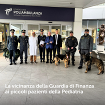 La vicinanza della Guardia di Finanza ai piccoli pazienti della Pediatria