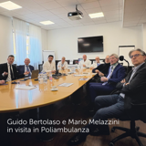 Guido Bertolaso e Mario Melazzini in visita in Poliambulanza