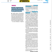 Sanità, ispirazione cattolica benedetta E un patrimonio