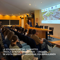 Le studentesse di infermieristica del convitto  delle Ancelle “Paola di Rosa” di Dubrovnik – Croazia in visita presso Fondazione Poliambulanza