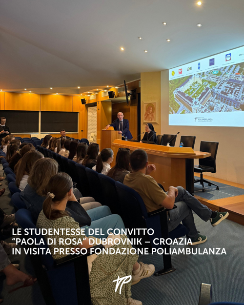 Le studentesse di infermieristica del convitto  delle Ancelle “Paola di Rosa” di Dubrovnik – Croazia in visita presso Fondazione Poliambulanza