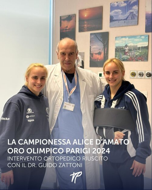 LA CAMPIONESSA ALICE D’AMATO, ORO OLIMPICO PARIGI 2024: INTERVENTO ORTOPEDICO RIUSCITO