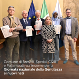 Comune di Brescia, Spedali Civili e Poliambulanza insieme per la Giornata nazionale della gentilezza ai nuovi nati
