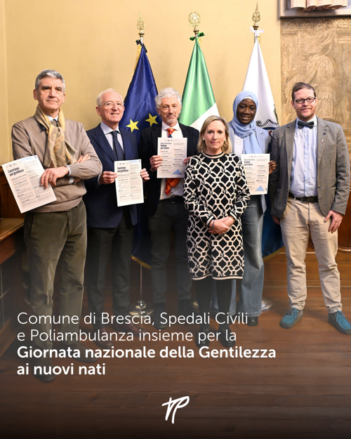Comune di Brescia, Spedali Civili e Poliambulanza insieme per la Giornata nazionale della gentilezza ai nuovi nati