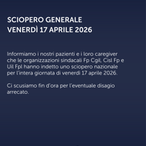 SCIOPERO GENERALE VENERDÌ 17 APRILE 2026