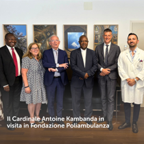 Il Cardinale Antoine Kambanda in visita in Fondazione Poliambulanza
