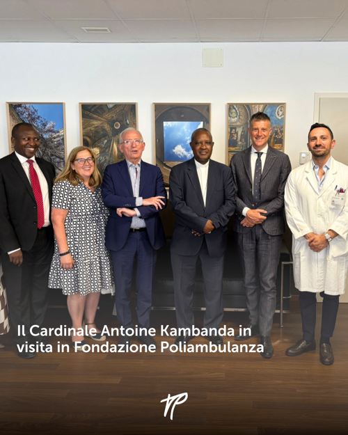 Il Cardinale Antoine Kambanda in visita in Fondazione Poliambulanza